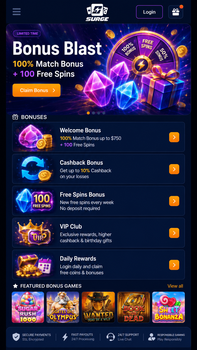 surge casino Gameplay