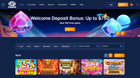 surge casino Gameplay